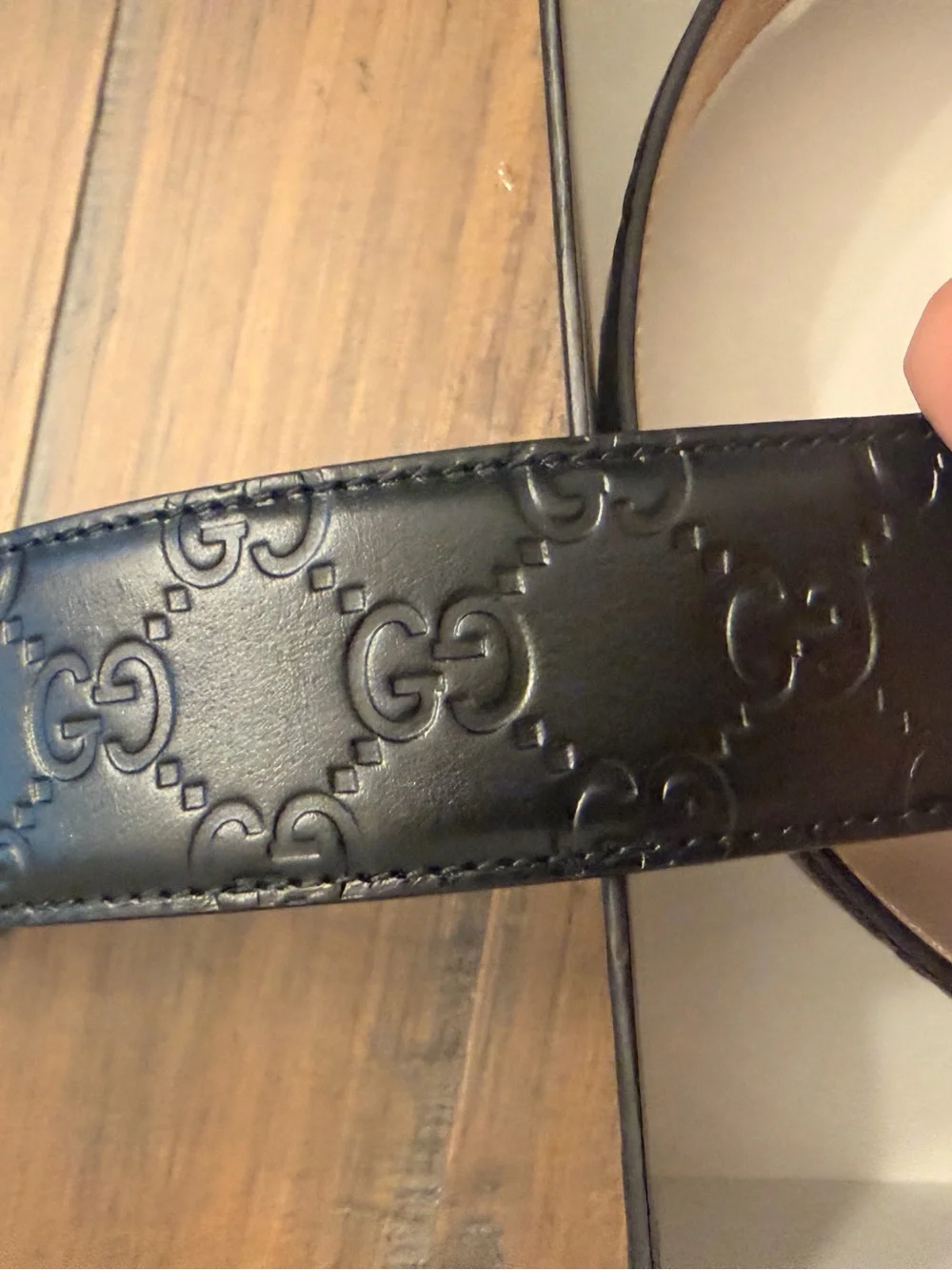 Gucci Black and Tan Leather Sandal with Signature Insole